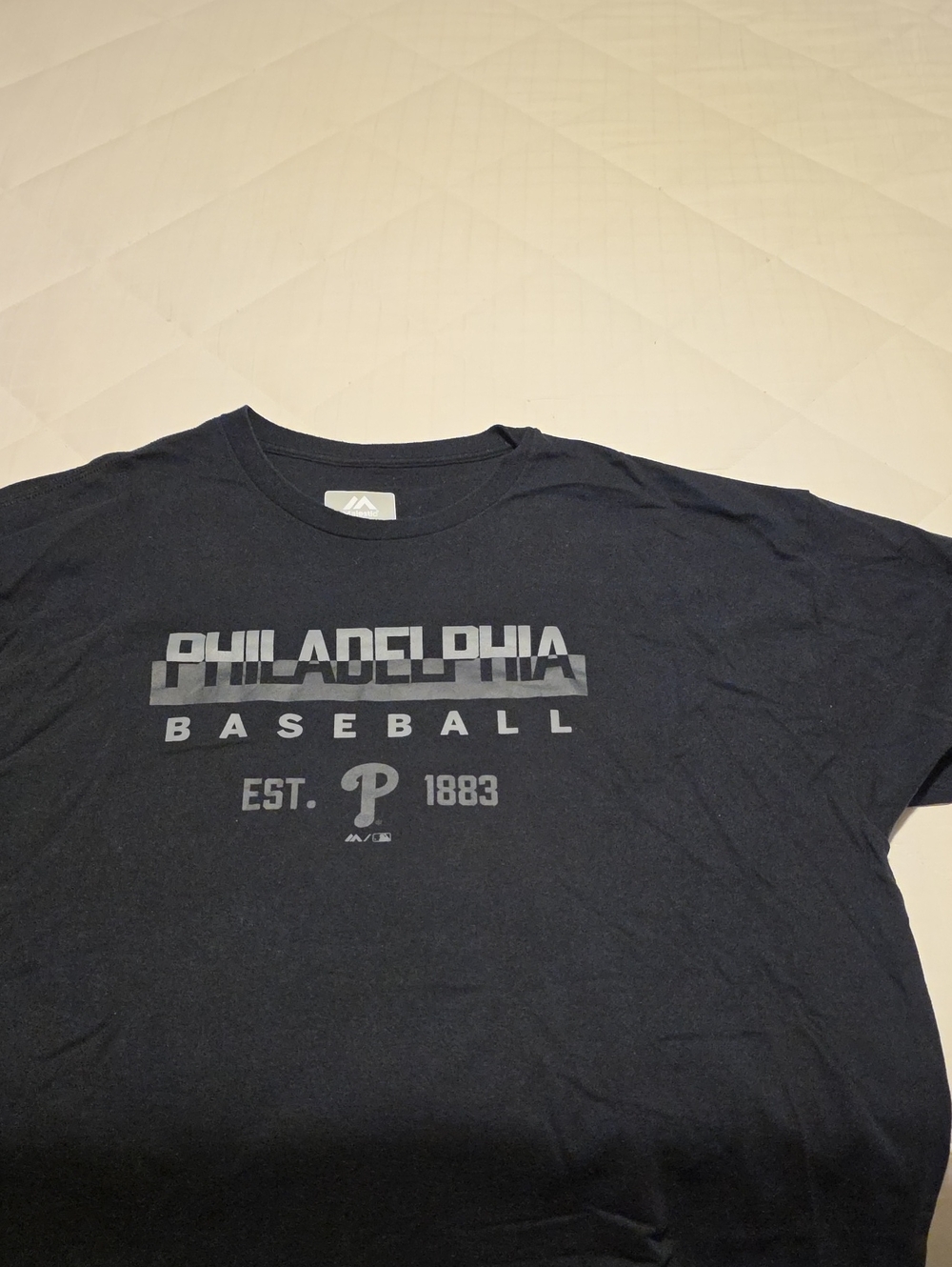 Philadelphia Baseball Graphic Tee - Black by Majestic Athletic